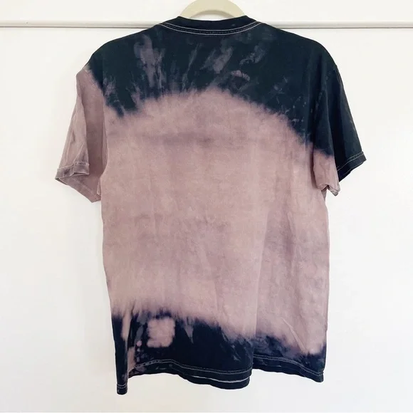 AC/DC graphic tee band Short Sleeve back in black medium large tie dye bleach - Picture 2 of 5